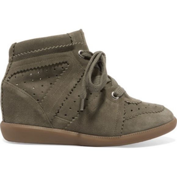 ISABEL MARANT Étoile Bobby suede wedge sneakers - Picture 2 of 2